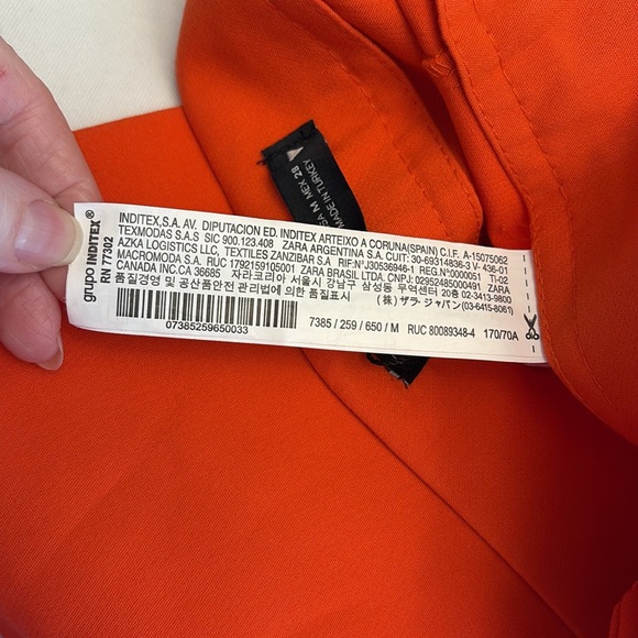 Zara pants straight leg ankle length button/zip closure Size Medium NWT - Picture 10 of 11